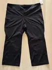 J. Jill Fit Out & About Kick Flare Pants XL PETITE BLACK Pull On Crop SPLIT HEM