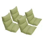 SOGA 4X Lounge Floor Recliner Adjustable Lazy Boy Futon Sofa Game Chair Yllw Grn