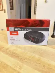 RCA Digital AM/FM Dual Wake Clock Radio With Red Led Display In Original Box