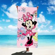 Mickey Mouse Minnie Mouse Printed Beach Towel Large Microfibre Beach Bathing Towel Adult Kids Lightweight Travel Swimming Towels -NMAOV C