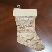 A.C. Valor Baby Marine Desert Camoflouge Christmas Stocking 14” NEW NO TAG