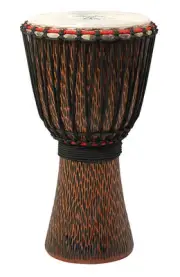 Tycoon 12 inch. Supremo Select Chiseled Orange Series Rope-Tuned Djembe
