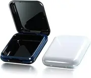 2 Packs Retainer Case, Mouth Guard Container Case, a Large Night Mouth Guard Case, Cute Slim Retainer Case, Multicolor Orthodontic Dental Retainer Box(Black and Turquoise White)