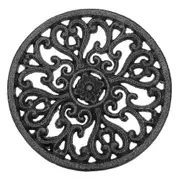 Round Cast Iron Trivet 6.7Inch Iron Heat-Insulation Trivet Non-Slip Potholders for Kitchen Dining Table Decor Imitation rust color