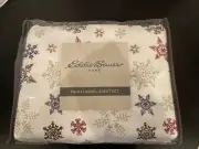 *NEW* Eddie Bauer Home Flannel Twin Sheet Set - Flat, Fitted & Std Pillow Case