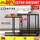 Nesting Coffee Tables Side Tables Set Wood & Steel Frame Industrial Style Tables