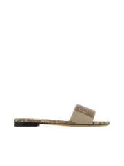 Fendi Embroidered Canvas Sunshine Slippers