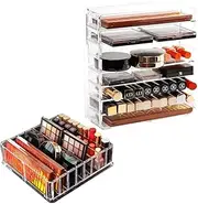 LeoLeoyy Cosmetic Makeup Organiser Lipstick Organizer Box Jewellery Storage - Elegant Design with Removable Partitions for Customization