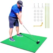 SharperGolf 5 x 4 Ft Premium Quality Golf Practice Hitting Mat w Sticks, 3 Tees