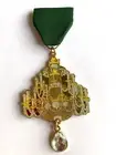 HUGE, RARE & SPECTACULAR!_San Antonio Fiesta Large Chandelier with Crystal Medal
