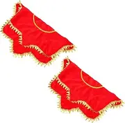 [LIFKOME] Chinese Dance Handkerchiefs 2pcs Octagonal Rotating Towel Stage Props for Masquerade Carnival