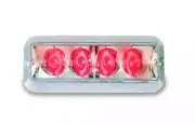 Custer STRL4R 4" Red Flush Mount High Power LED Self Contained Strobe Light