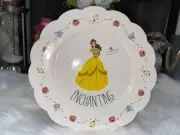 NWT Rae Dunn Disney Princess Belle "Enchanting" Large Plate Beauty & The Beast