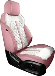 Car Seat Cover Sets for Cayenne 996 for Macan Car Seat Covers Leather Auto Accessories Car Seat Covers(1Piece-Pink White)