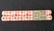 Spritz Table Runner 14" x 84" Hearts Valentine Love Red Pink White Spr!t Lot 2