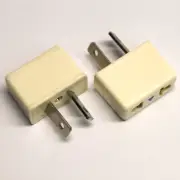 2-Pack Type C to I Power Plug Adapter US EU Connectors for Electrical Appliances