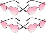 [Baluue] Unique Heart Sunglasses Props Pcs Fun Glasses for Parties Decor for Women's Events