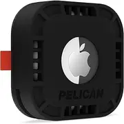 Pelican Protector 1-Pack Apple AirTag Holder | Air Tag Case with 3M Adhesive Sticker | Rugged Shockproof AirTag Cover | Hidden AirTag Holder Stick On Mount for Travel Luggage Bike Car Remote | Black