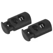 Double Hole Cord Lock (0.24") 10pcs, Plastic Spring Toggle Stopper Cord Locks