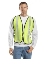 3 PACK Port Authority SV02 Yellow Mesh Enhanced Visibility Safety Vest L/XL