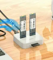Dual M.2 SATA & NVMe SSD 10Gbps SD Express Card Reader Solid State Drive Adapter
