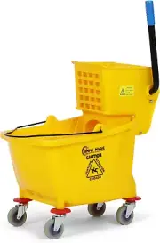 79358 Commercial Mop Bucket with Side Press Wringer, 26 Quart, 14.75"L X 12.95"W