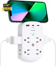 Surge Protector Outlet Extender, 8 Multi Plug Outlet with 3 USB Wall Charger (2