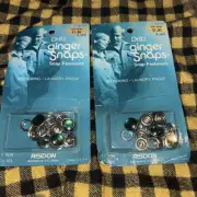 Vintage NOS Ginger Snap Fasteners Green No Sew Dritz USA Risdon 8 Set Total