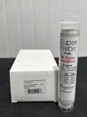 SuperBobs Polyester M-Style Bobbin Box Of 6 12 Packs Natural White