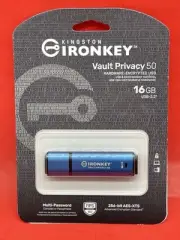 16GB Kingston Technology IronKey Vault Privacy 50 USB3.2 Type-A Flash Drive