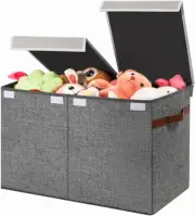 Large Toy Box Chest Storage, with Flip Top Lid, Collapsible Kids Storage Boxes C
