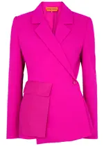 Stine Goya Amena Wrap-effect Blazer - Fuchsia - XL (UK16 / XL) XL (UK16 / XL)