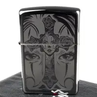 在飛比找momo購物網優惠-【Zippo】美系~Skull Cross-骷髏十字架圖案設