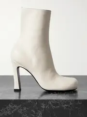 [Bottega Veneta] Bottega Veneta - Leather Ankle Boots - White - EU 37 EU 37 White