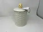 Mr. Christmas Ceramic Yellow Egg 10x5in Cookie Jar with lights CC02B59004