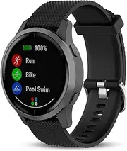 Soft Silicone 22mm Replacement Band Compatible with Garmin Vivoactive 4/Venu 2/Galaxy Watch 3 45mm/Gear S3 /Watch GT/Watch GT 2
