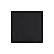 ACA 118mm Matt Black Tile Insert Square Floor Waste Drain Stainless Steel