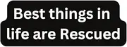 KrazyKraft-Best Things in Life are Rescued Stickers, Premium-Grade, Easy Installation, Perfect for Indoor & Outdoor-for laptops, Windows, Cars, notebooks, refrigerators (2.5x5.5)