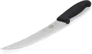 Victorinox Cutlery 8-Inch Curved Breaking Knife, Black Fibrox Handle