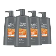 DOVE MEN+ CARE 2-in-1 Shampoo + Conditioner Thick + Strong 4 count for Fortif...