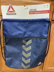 Reebok One Size Navy Blue Gym Sackpack Drawstring Bag New