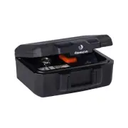 SentrySafe Fireproof Money Safe with Key Lock, Black Lock Box with Portable C...