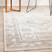 Raleigh Aztec Inspired Faded Natural Modern Floor Rug - 4 Sizes **FREE DELIVERY*