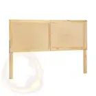 Artiss Rattan Bed Frame Double Size Bed Head Headboard Bedhead Base RIBO Pine
