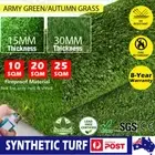 10-25SQM Artificial Synthetic Grass Fake Lawn Turf Plastic Plant Mat Grass Pins