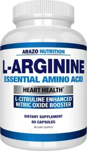 Arazo Nutrition Premium L Arginine 1340Mg 60 Capsules