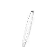 Silver 3.5x65mm Half Round Solid Bangle