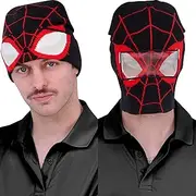 [Concept One] Marvel Spider-Man Miles Morales Roll Down Cuff Beanie Hat, Knitted Winter Skull Cap