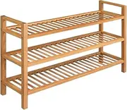 vidaXL Solid Oak Wood Shoe Rack with 5 Shelves - Compact & Portable Design - 100x27x100 cm - Rustic Farmhouse Style - Brown