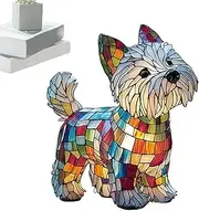 Dog Lamps - Dog Series Art Night Light | Fun Gift for Dog Lovers | Stained Resin Tabletop Desk Lamp Night Light | pet Animal Themed Bedside Table Lamps Art Lights, for Home Bedroom